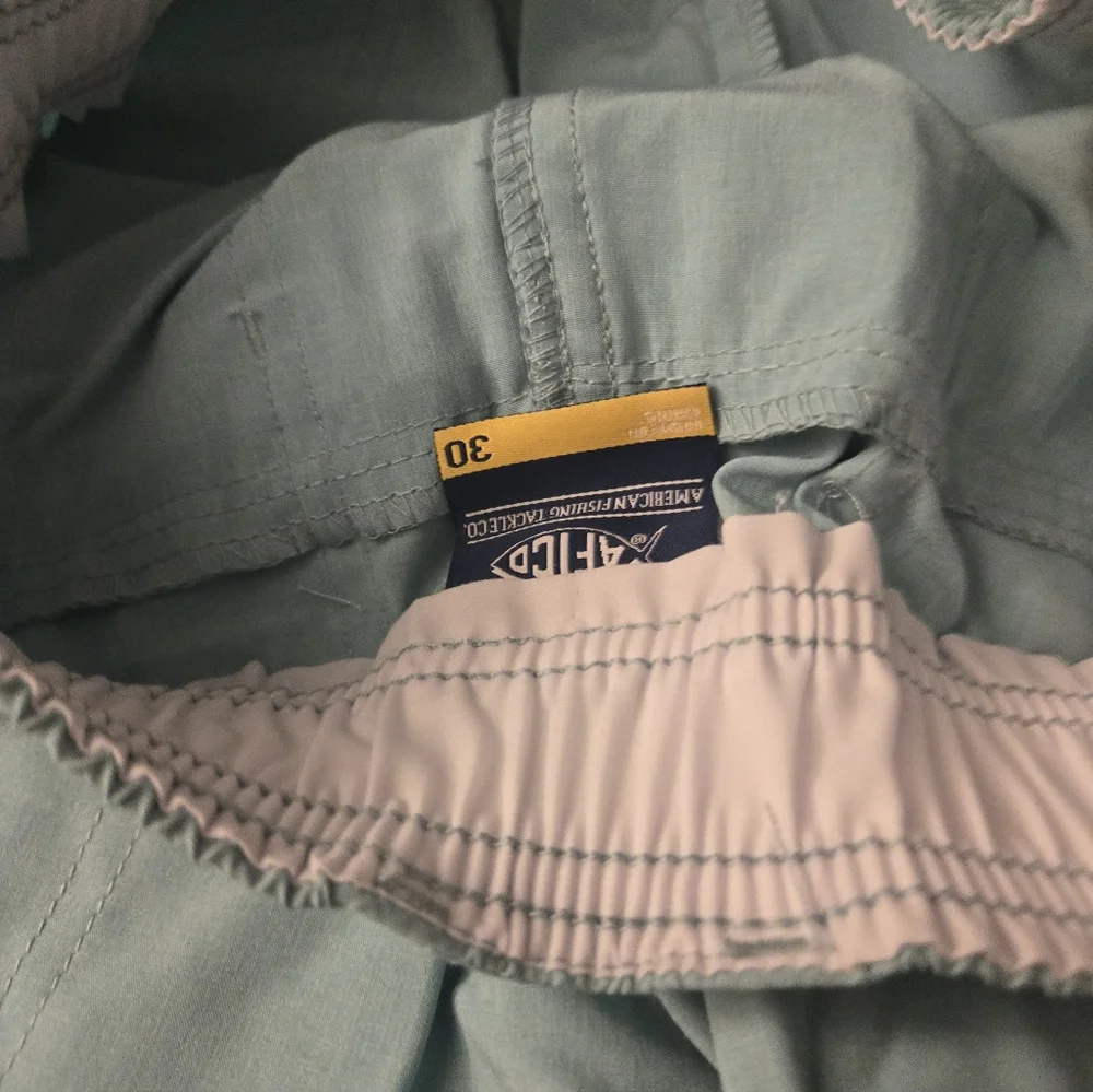 Aftco Size 30 Teal Fishing Shorts M100 Classic Fit - Picture 4 of 6